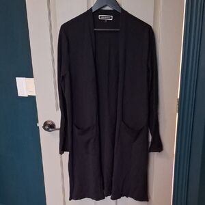 Melanie LYNE Black Open Front Cardigan